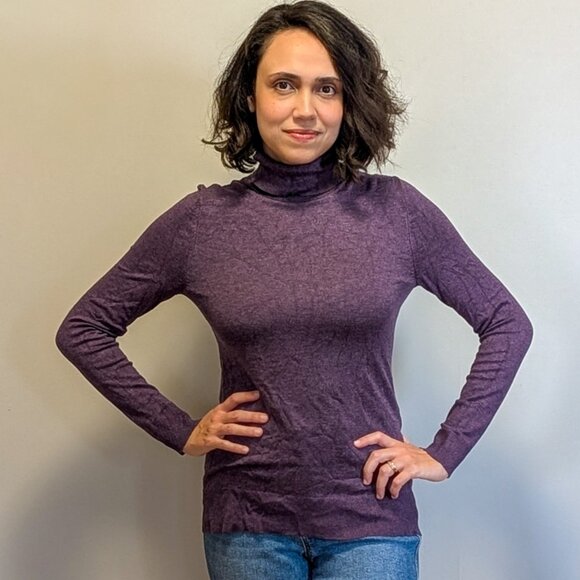 Purple Turtleneck Sweater - Picture 2 of 7